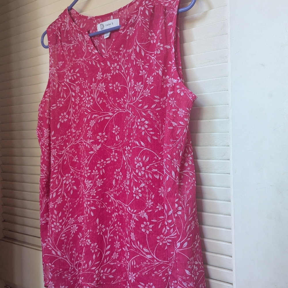 Cristina B Floral Sleeveless Blouse Size S - Picture 7 of 10